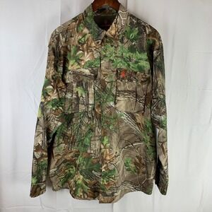 Game Winner Shirt Mens Large Multicolor Realtree Xtra Camo Hunting Lightweight